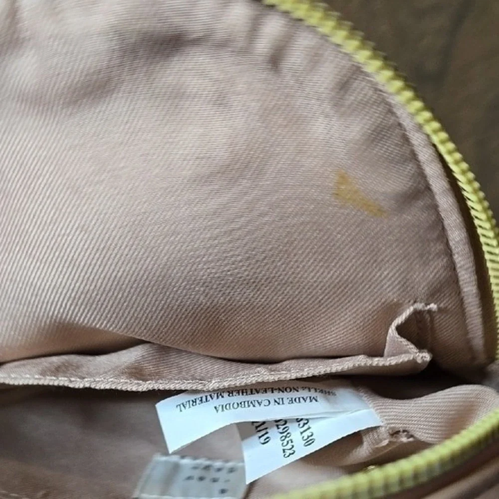 A New Day Tan Mini‎ Backpack Acrylic Top Handle Tan Neutral Casual